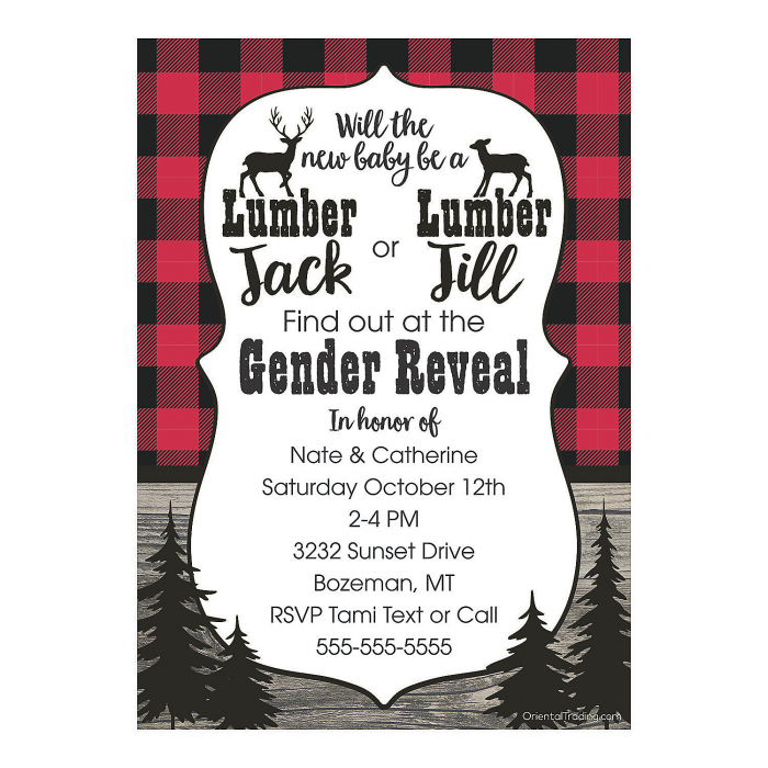 Custom Girl or Boy Gender Reveal Invitations