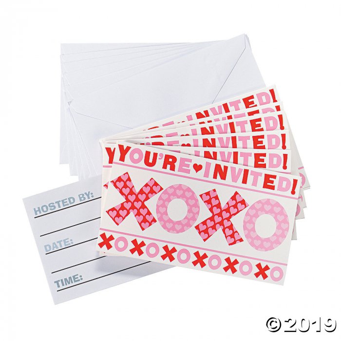 Valentine's "XOXO" Invitations (8 Piece(s))
