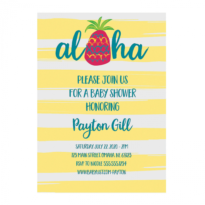 Personalized Little Pineapple Baby Shower Invitations (10 Piece(s))
