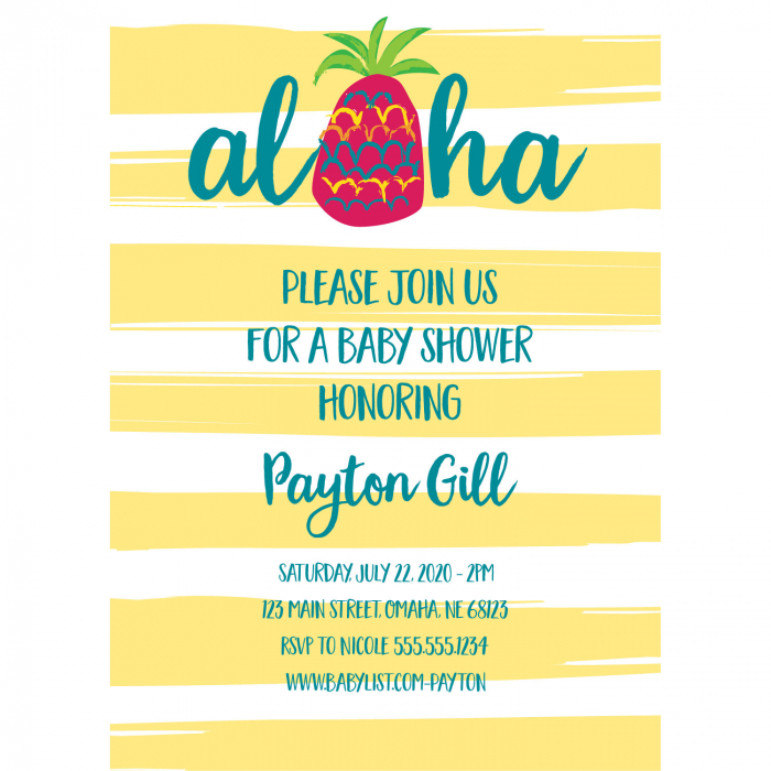 Personalized Little Pineapple Baby Shower Invitations (10 Piece(s))