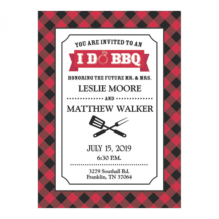 Personalized I Do BBQ Invitations (10 Piece(s)) | GlowUniverse.com