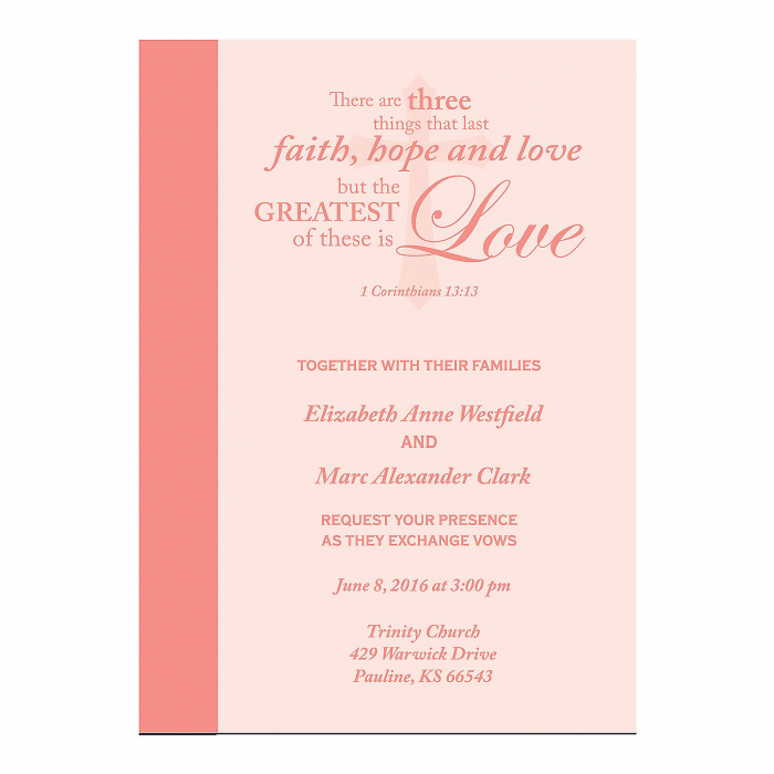 Personalized Faith Wedding Invitations (25 Piece(s))