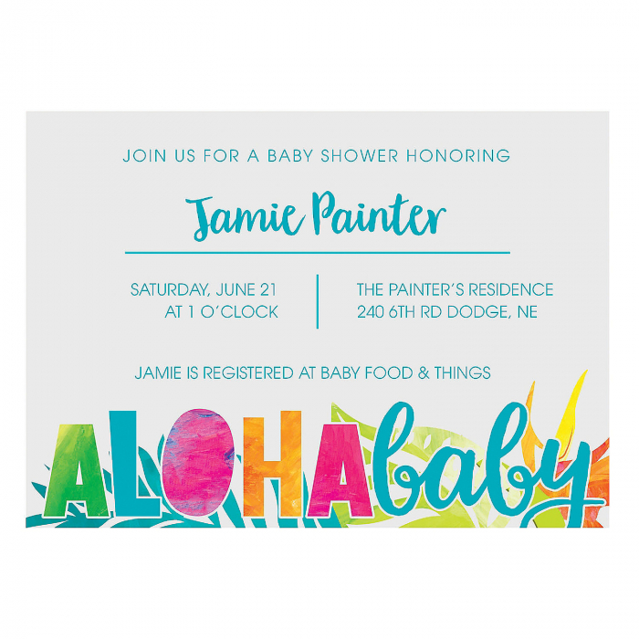 Personalized Aloha Baby Shower Invitations (25 Piece(s))