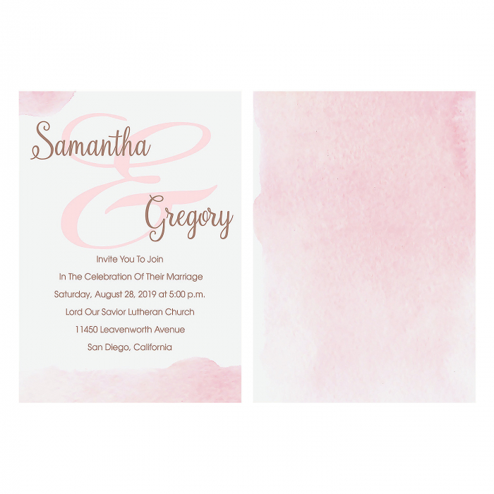 Personalized Copper Blush Ombre Wedding Invitations (25 Piece(s))