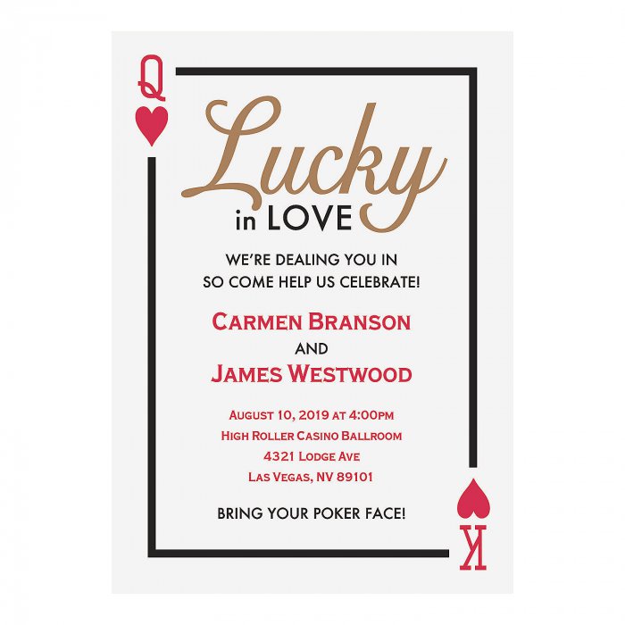 Personalized Lucky in Love Invitations (10 Piece(s))