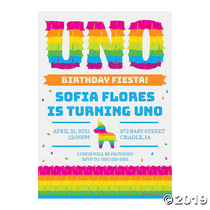 Personalized Uno 1st Birthday Invitations (10 Piece(s)) Personalized Uno 1st Birthday Invitations (10 Piece(s))