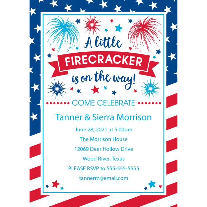Personalized Patriotic Baby Shower Invitations (25 Piece(s))