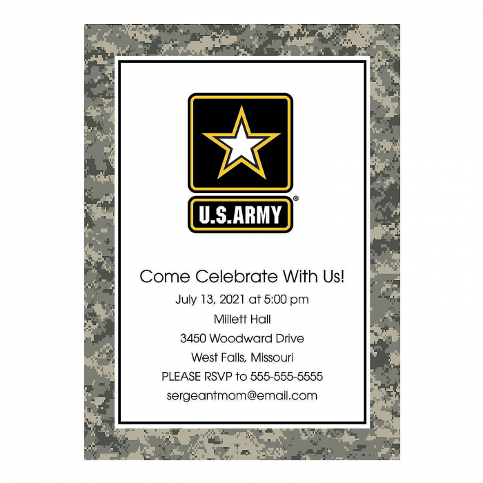 Personalized U.S. Army® Invitations (10 Piece(s))