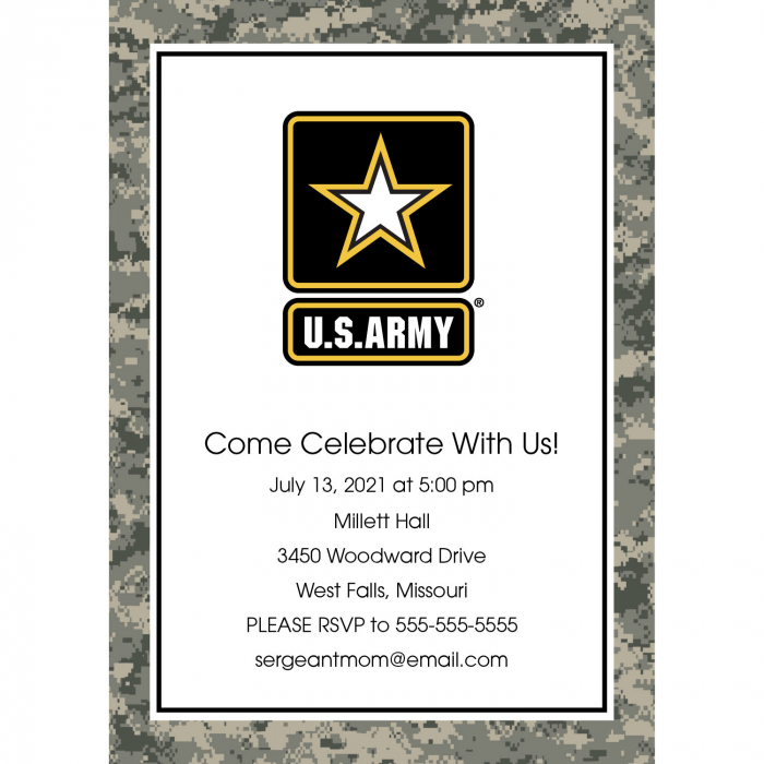 Personalized U.S. Army® Invitations (10 Piece(s))