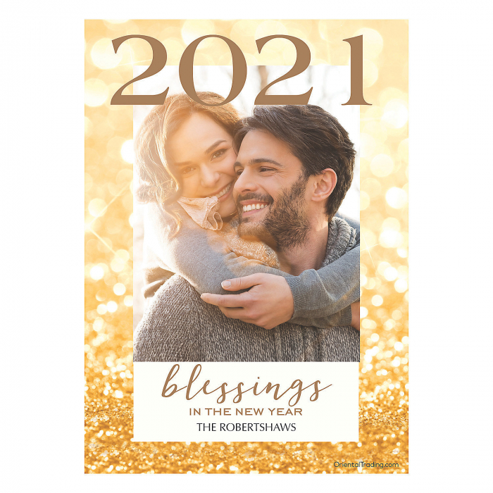 Custom Photo Blessings in the New Year Cards (25 Piece(s))