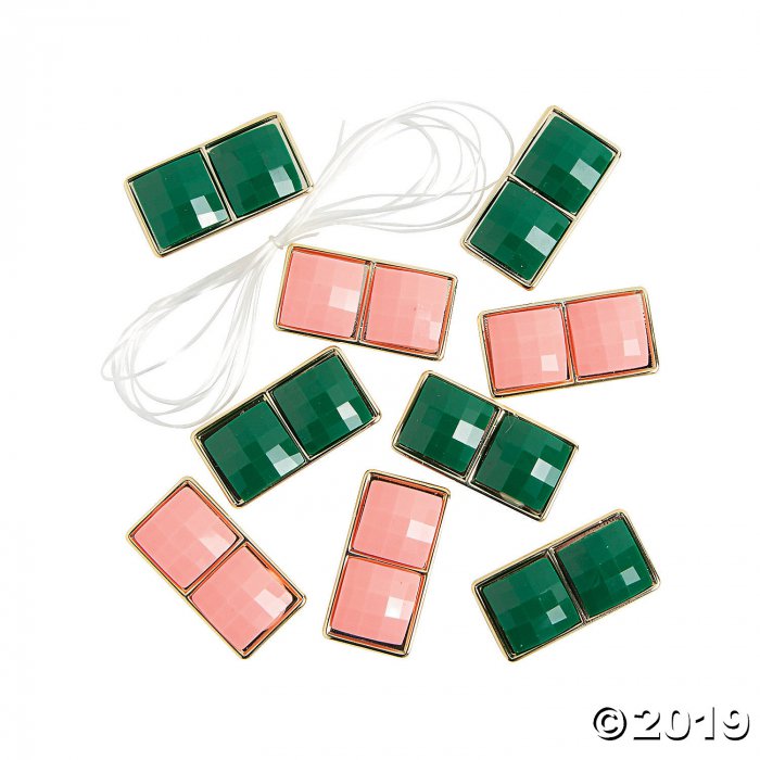 Two Square Green & Coral Bracelet Craft Kit (Makes 1)
