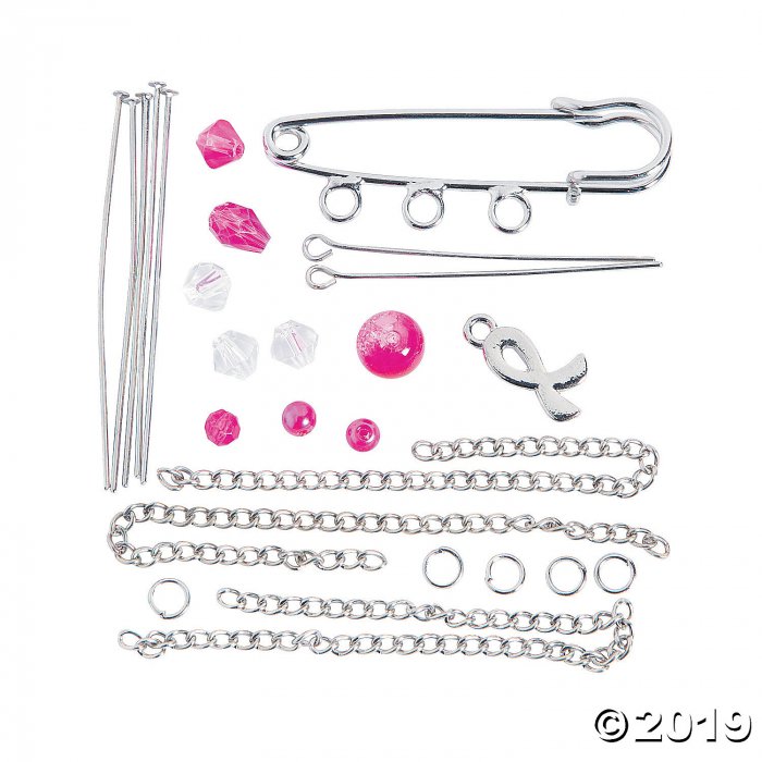 Pink Ribbon Pin Craft Kit (Makes 6)