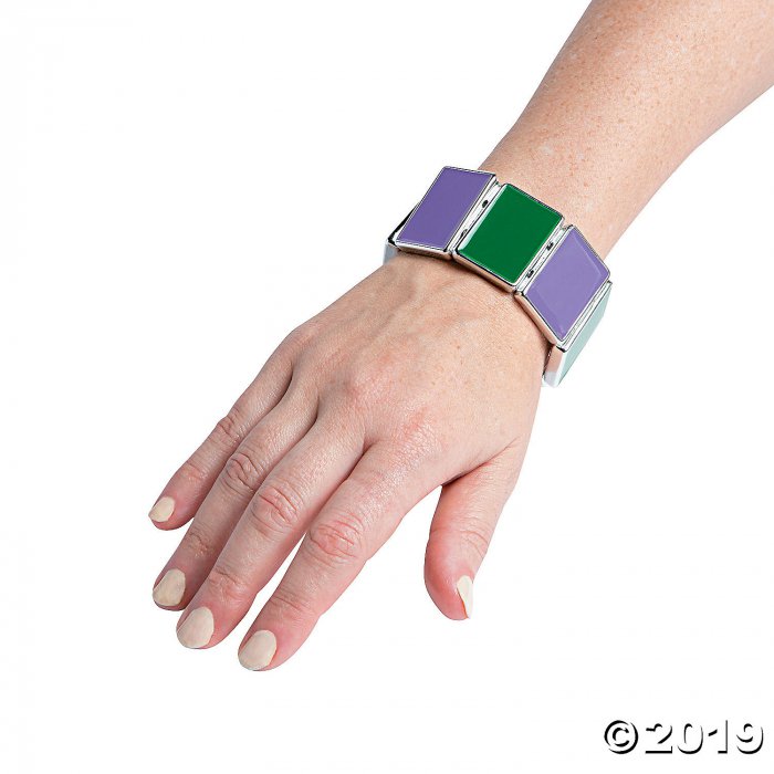 Rectangle Purple & Green Bracelet Craft Kit (Makes 1)