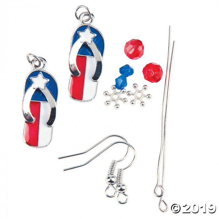 Flag Flip Flop Earrings Craft Kit (6 Pair)