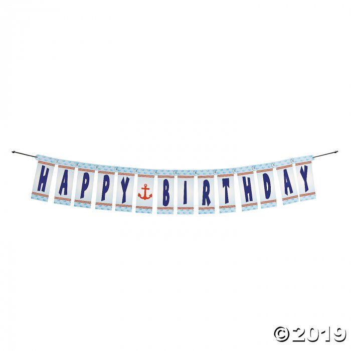 1st Birthday Sailor Happy Birthday Jointed Banner