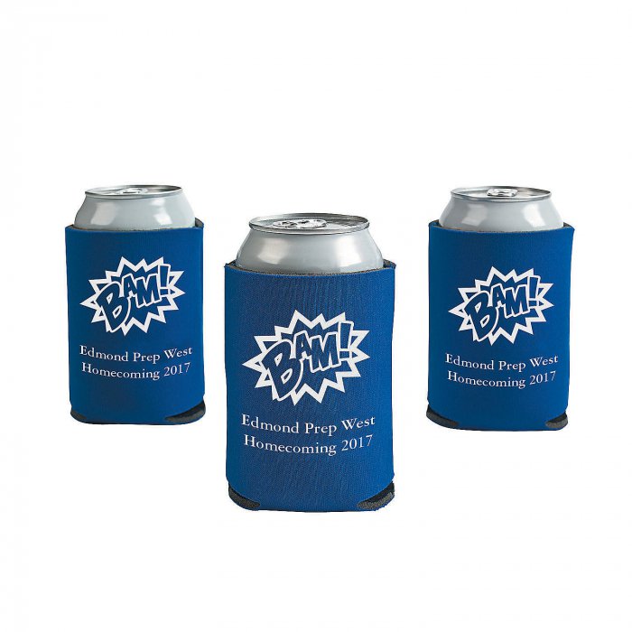 Blue Superhero Personalized Can Sleeves (50 Piece(s))