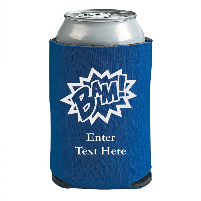 Blue Superhero Personalized Can Sleeves (50 Piece(s))