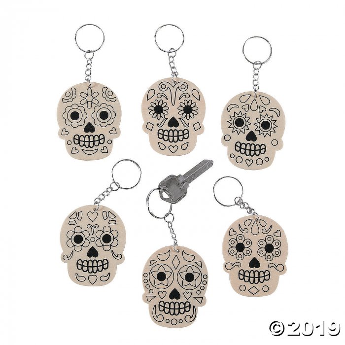 Color Your Own Skull Keychains (Per Dozen)