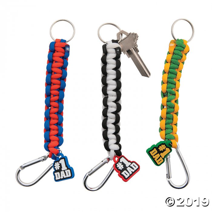 Father's Day Paracord Carabiner Keychain Craft Kit (Makes 12)