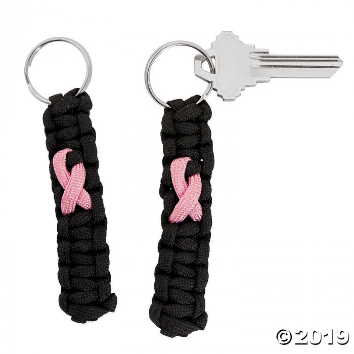 Breast Cancer Awareness Paracord Keychains (Per Dozen)