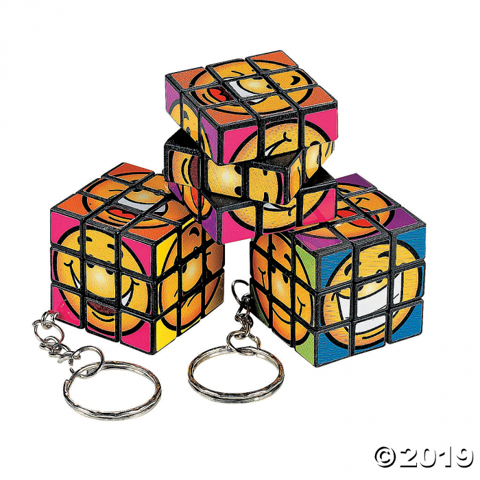 Mini Fun Magic Cube Puzzle Keychains (Per Dozen)