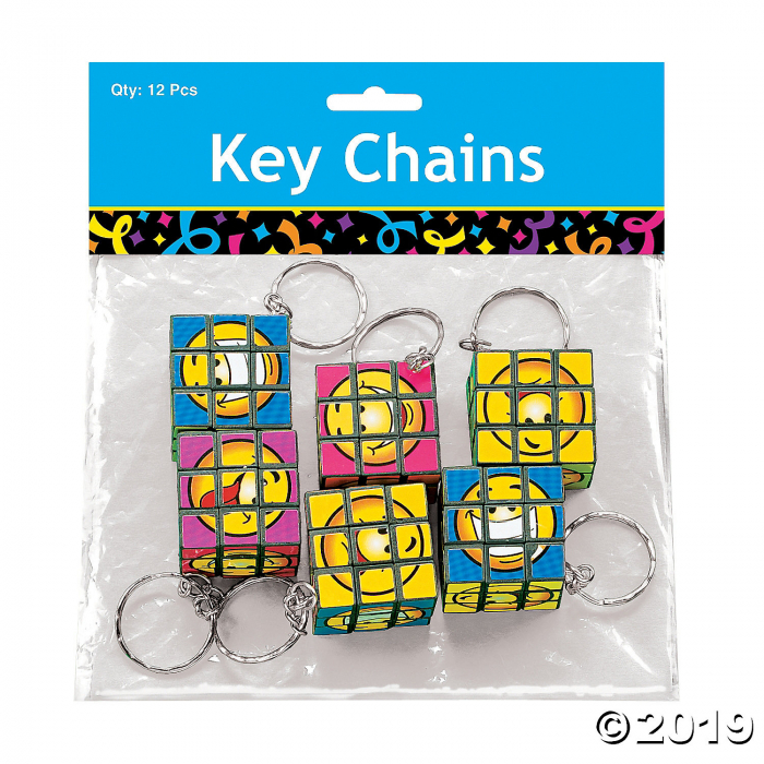 Mini Fun Magic Cube Puzzle Keychains (Per Dozen)