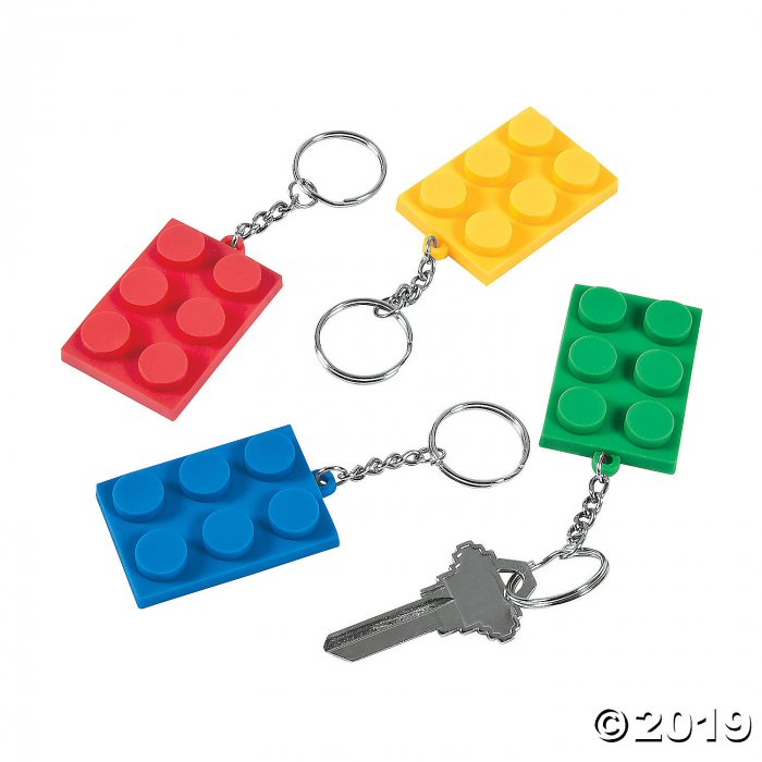 Color Brick Party Keychains (Per Dozen)