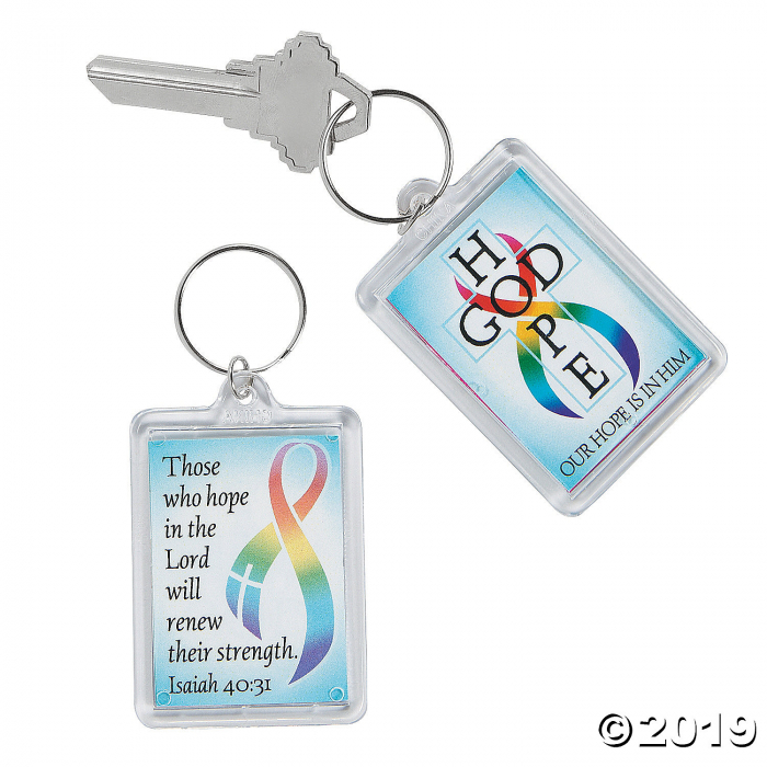 Cancer Awareness Faith Keychains (Per Dozen)