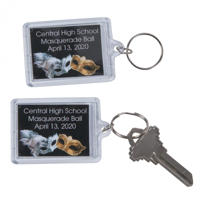 Personalized Masquerade Ball Keychains (Per Dozen)