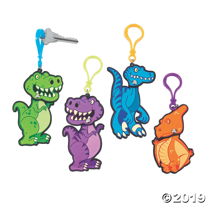 Jointed Dinosaur Backpack Keychains (Per Dozen)