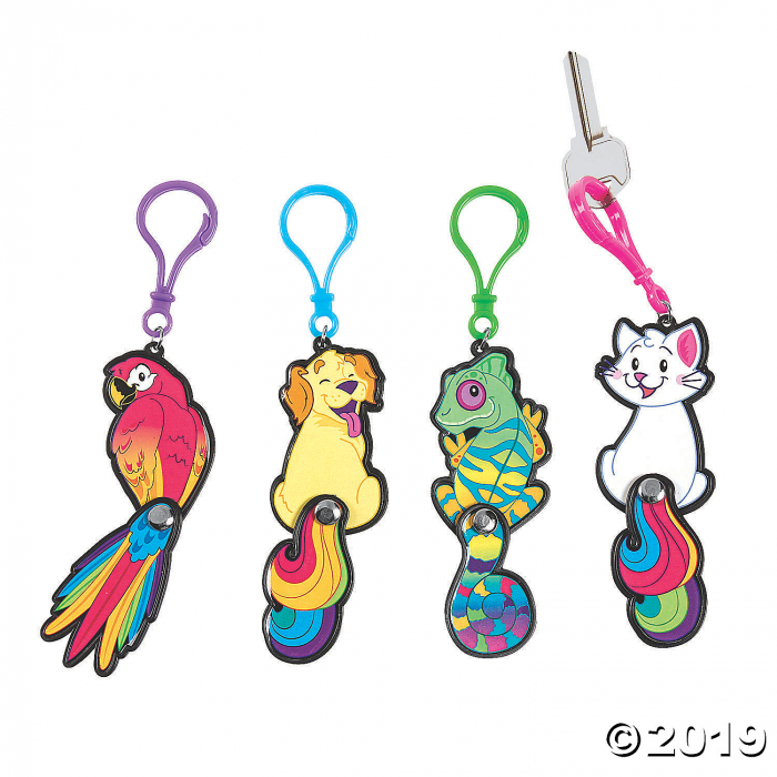 Jointed Rainbow Pet Keychains (Per Dozen)
