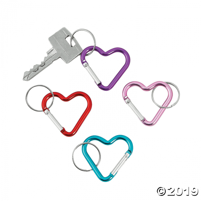 Heart Clip Keychain Assortment (Per Dozen)