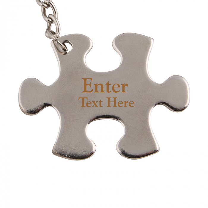 Personalized Puzzle Piece Key Chain with Card (1 Piece(s))