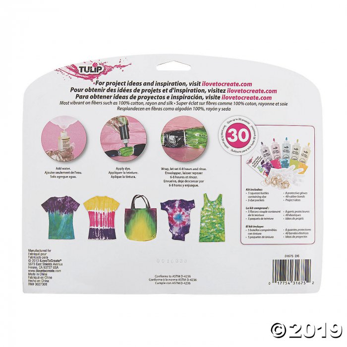 Tie-Dye Drawstring Bag Kit (1 Set(s))