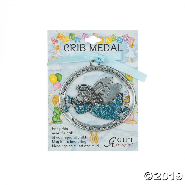 Blue Guardian Angel Crib Medal (1 Piece(s))