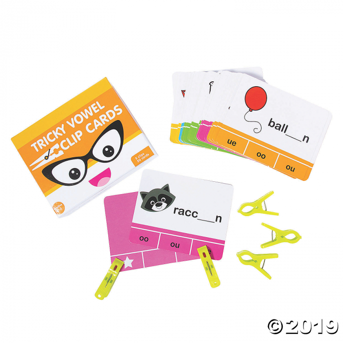 Tricky Vowel Clip Cards (1 Unit(s))