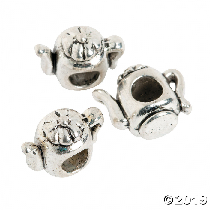 Teapot Large Hole Beads - 14mm (Per Dozen)