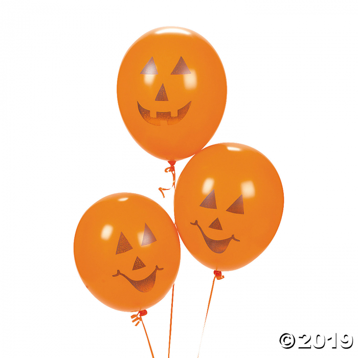 Jack-O'-Lantern 11" Latex Balloons Halloween Décor (48 Piece(s))