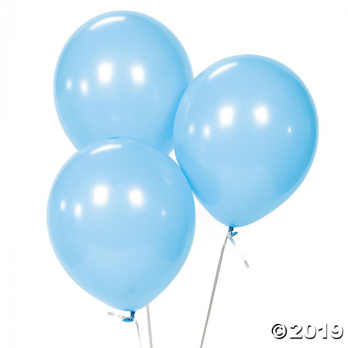glow in the dark balloons light blue