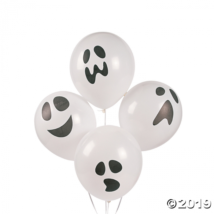 Ghost 11" Latex Balloons Halloween Décor (48 Piece(s))