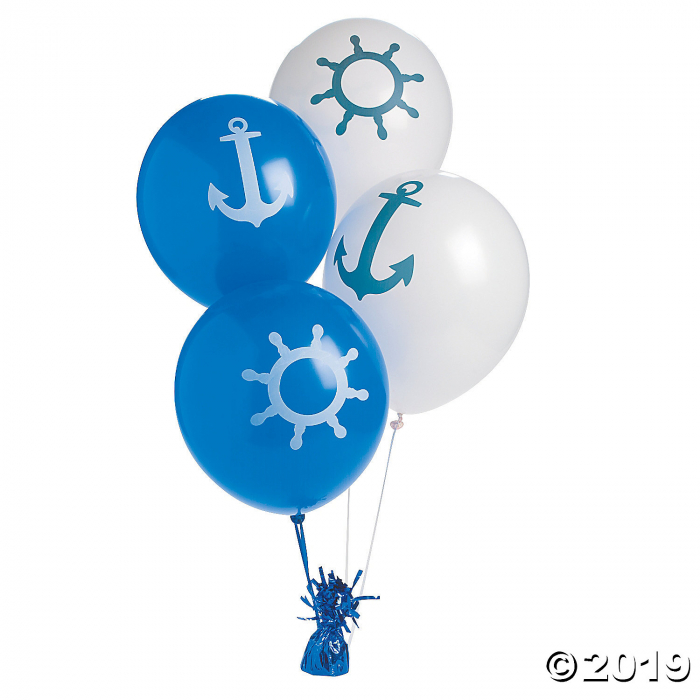 Nautical Print 11" Latex Balloons (24 Piece(s))