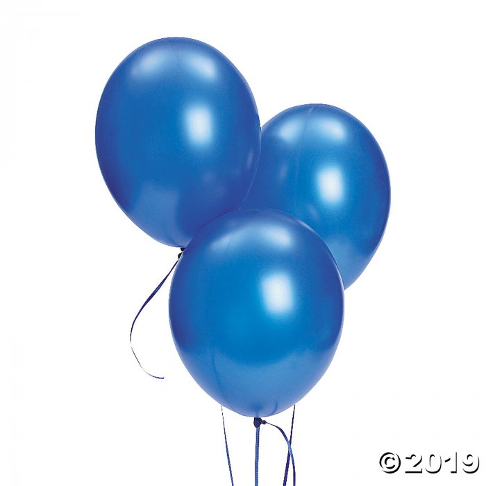 Blue Metallic 11" Latex Balloons (24 Piece(s))