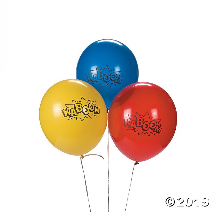 Superhero 11" Latex Balloons (Per Dozen)