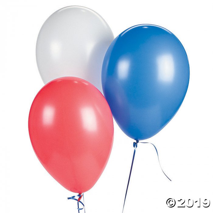 Bulk Patriotic 11" Latex Balloon Assortment (144 Piece(s))