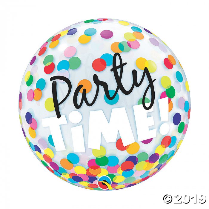Colorful Dots Party Time 22" Bubble Balloon (1 Piece(s))