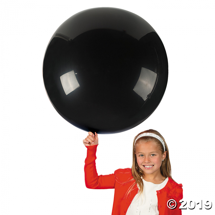 Jumbo Black 36" Latex Balloons (1 Set(s)) Jumbo Black 36" Latex Balloons (1 Set(s))