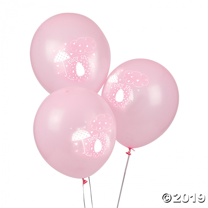 Pink Umbrellaphants 12" Latex Balloons (1 Unit(s))