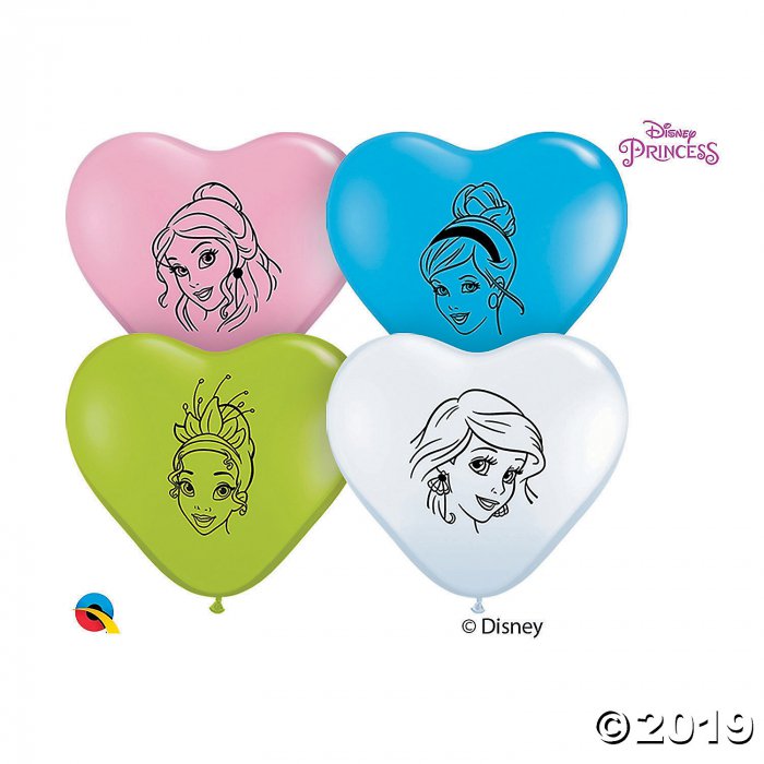 Heart-Shaped Disney Princesses 9" Latex Balloons (100 Piece(s))