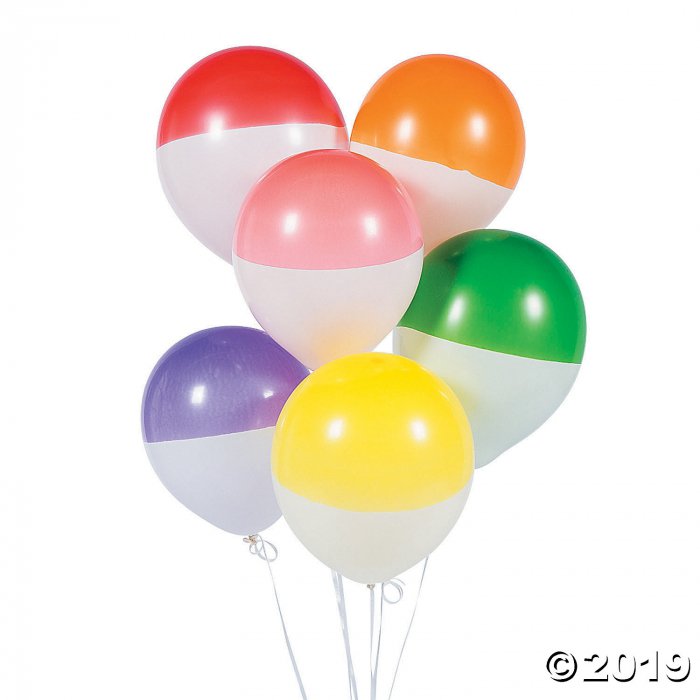 Two-Tone 12" Latex Balloons (Per Dozen)