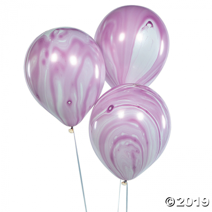 Purple Marble 11" Latex Balloons (24 Piece(s))